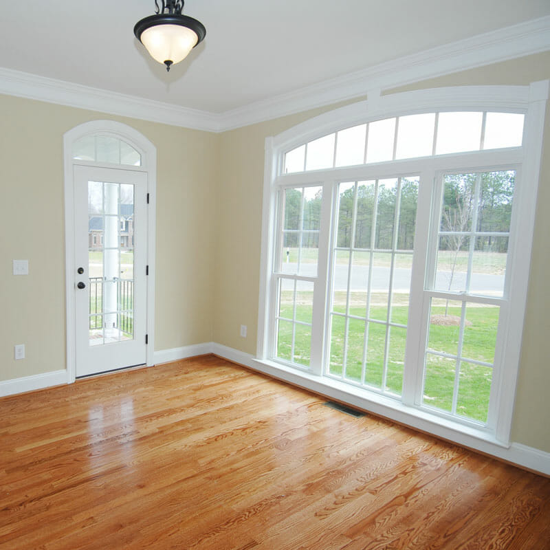 windows and wood floor