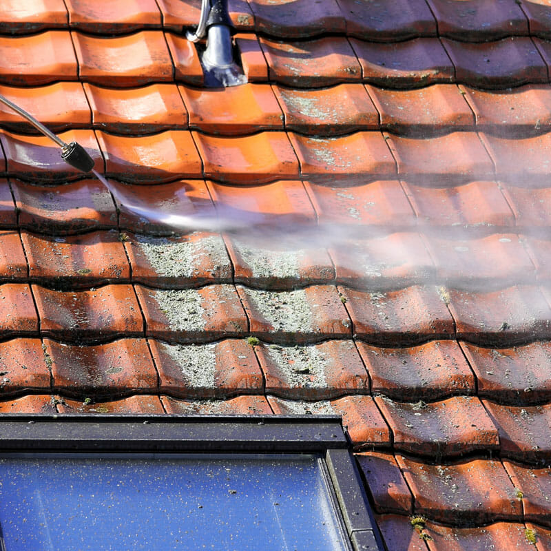 pressure washing roof
